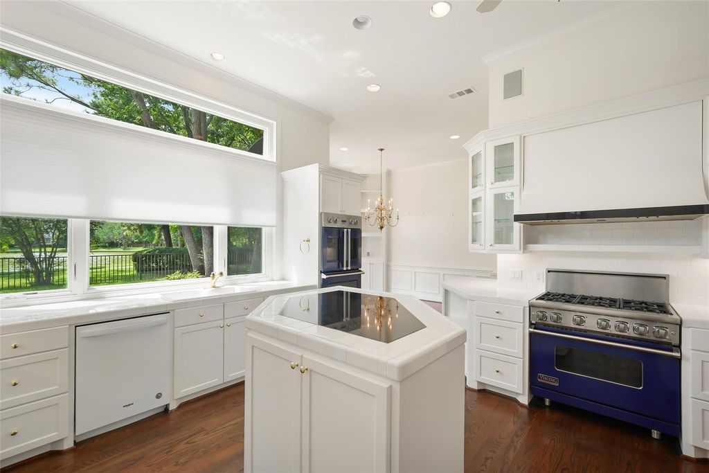 French doors opening to the poolside patio
