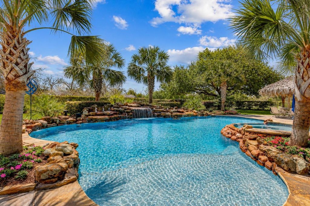 Pool — Rock Waterfall & Hot Tub