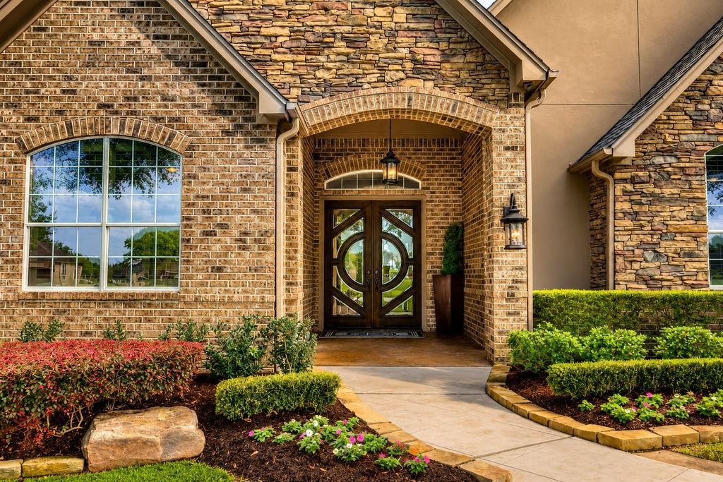 Front Entrance — Double Wooden Doors
