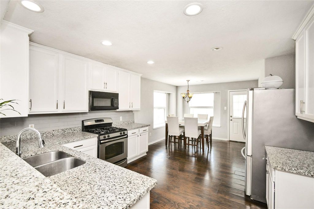 Kitchen with granite countertops