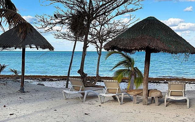 50 meters beachfront 3 residences on land, Punta Allen, Quintana Roo, Mexico.