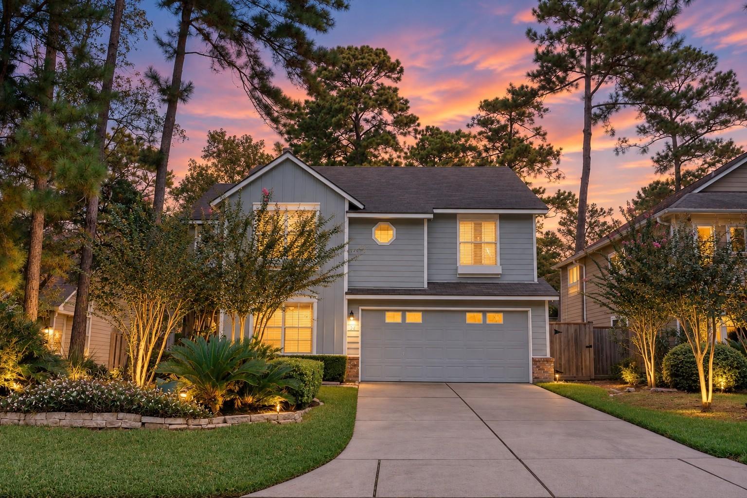 22 E New Avery Pl, The Woodlands, TX 77382 cover photo. Doors Open Tour advertisement.
