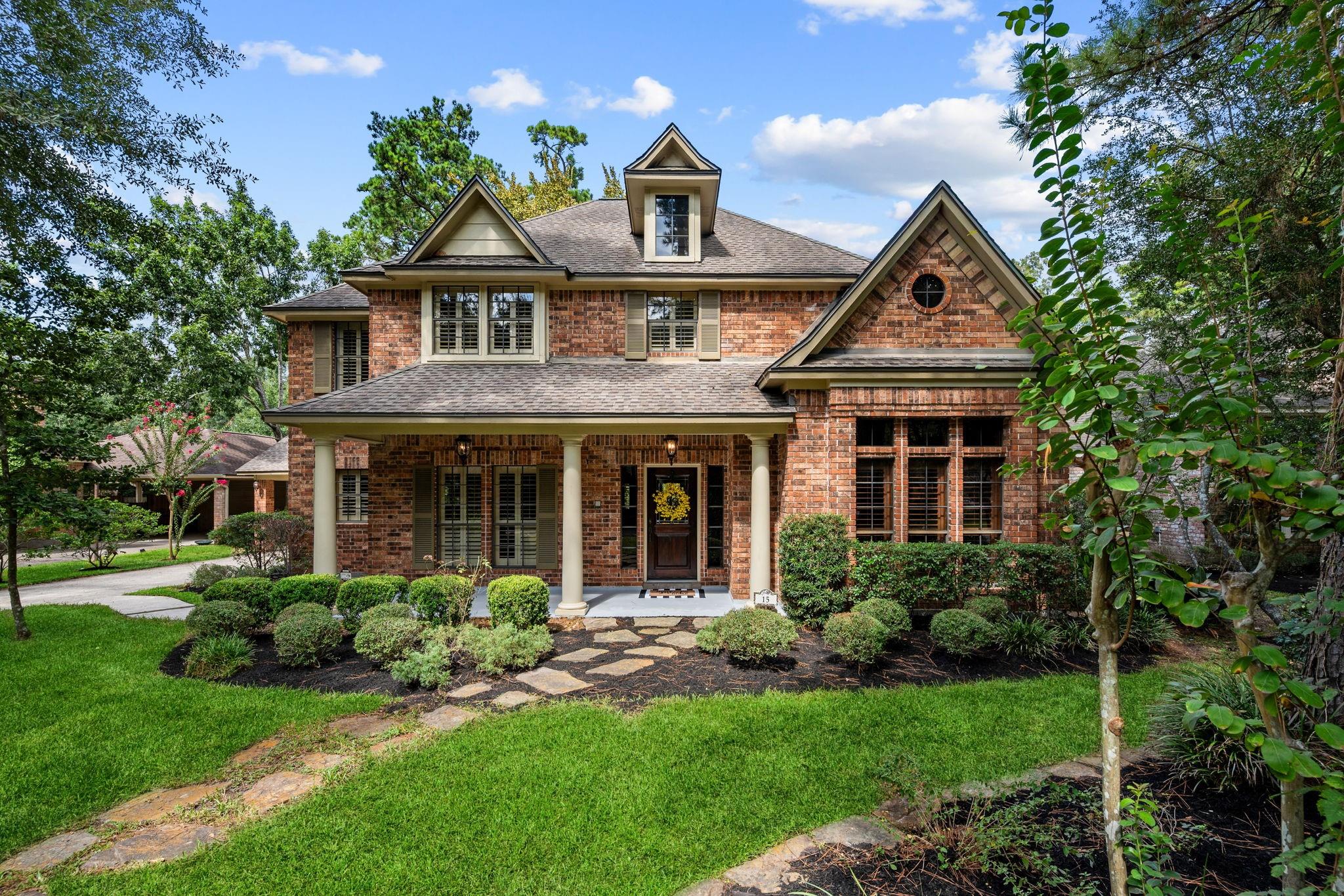 15 Crestone Pl, The Woodlands, TX 77381 cover photo. Doors Open Tour advertisement.