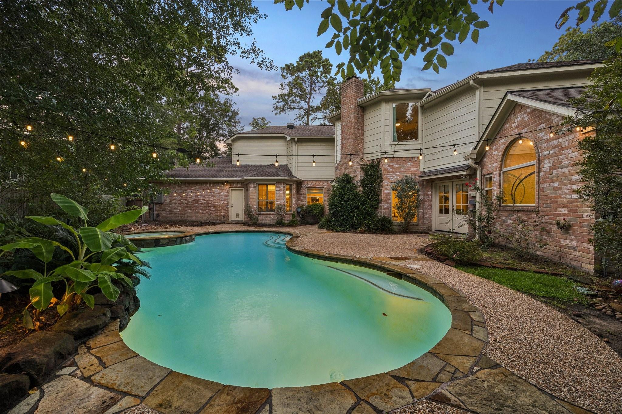 44 Dovewood Pl, The Woodlands, TX 77381 cover photo. Doors Open Tour advertisement.