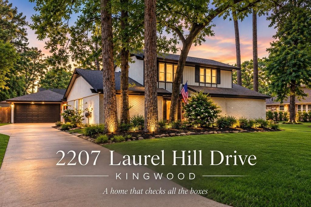 2207 Laurel Hill Dr, Kingwood, TX 77339 cover photo. Doors Open Tour advertisement.
